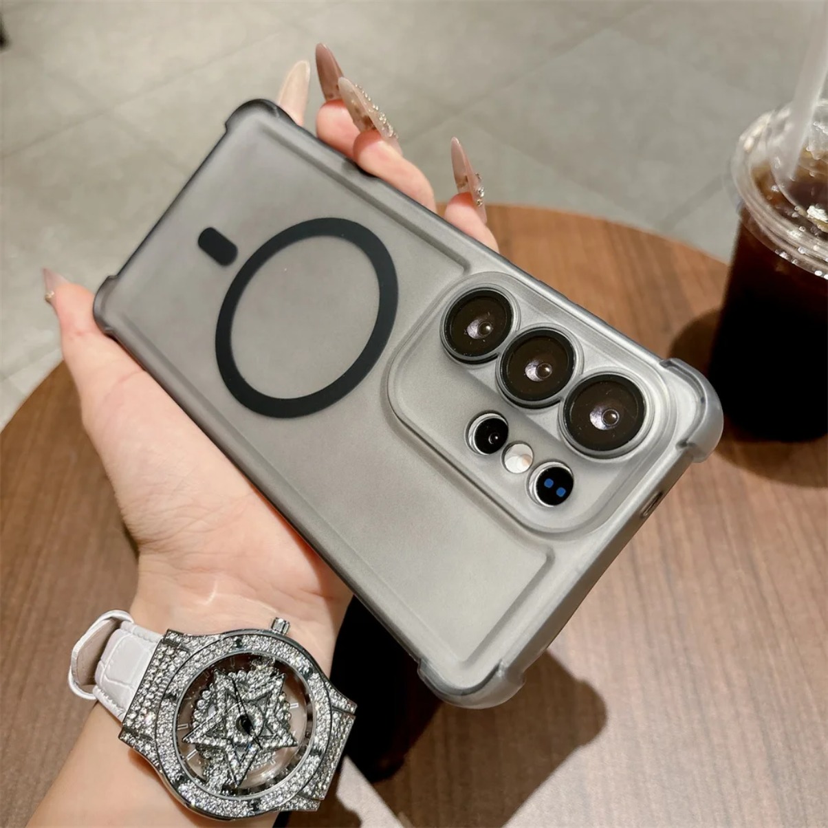 Matte Frosted Case - Матовый полупрозрачный противоударный магнитный чехол для