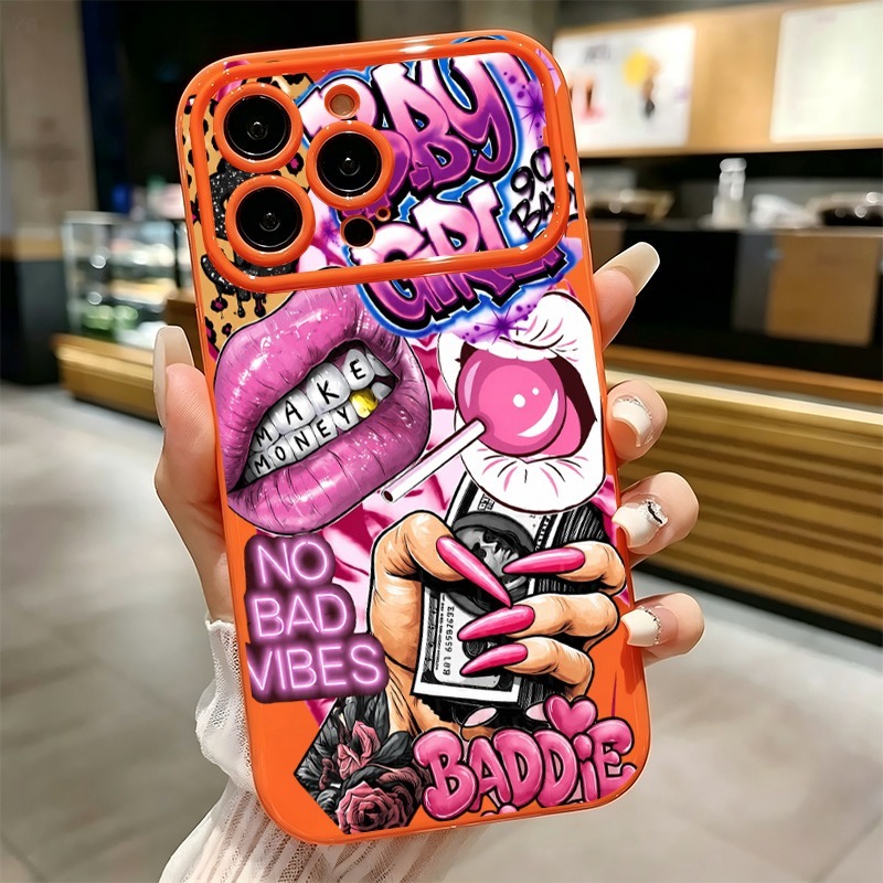 Phone Cases Iphone 17 - Чехол для телефона с граффити-принтом «Розовые