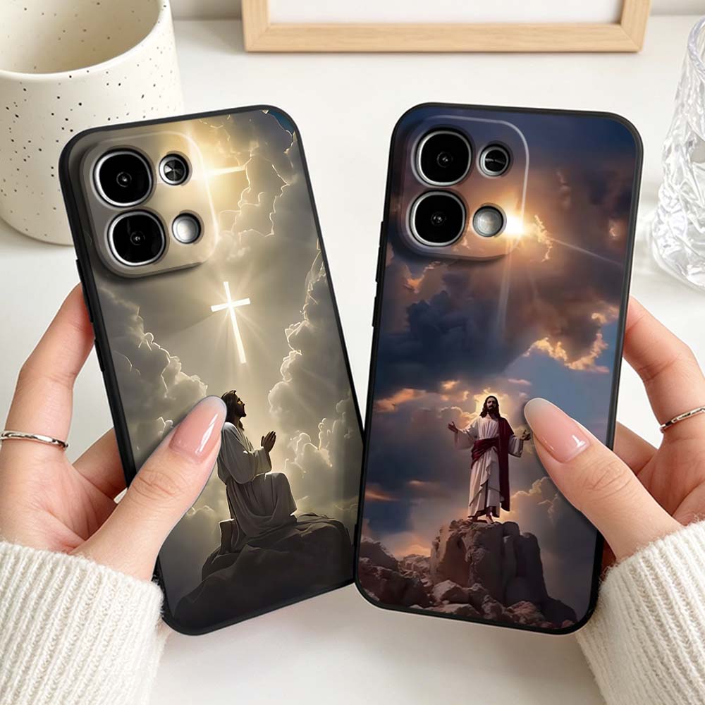 Phone Cases Jesus - Черный чехол для телефона с узором