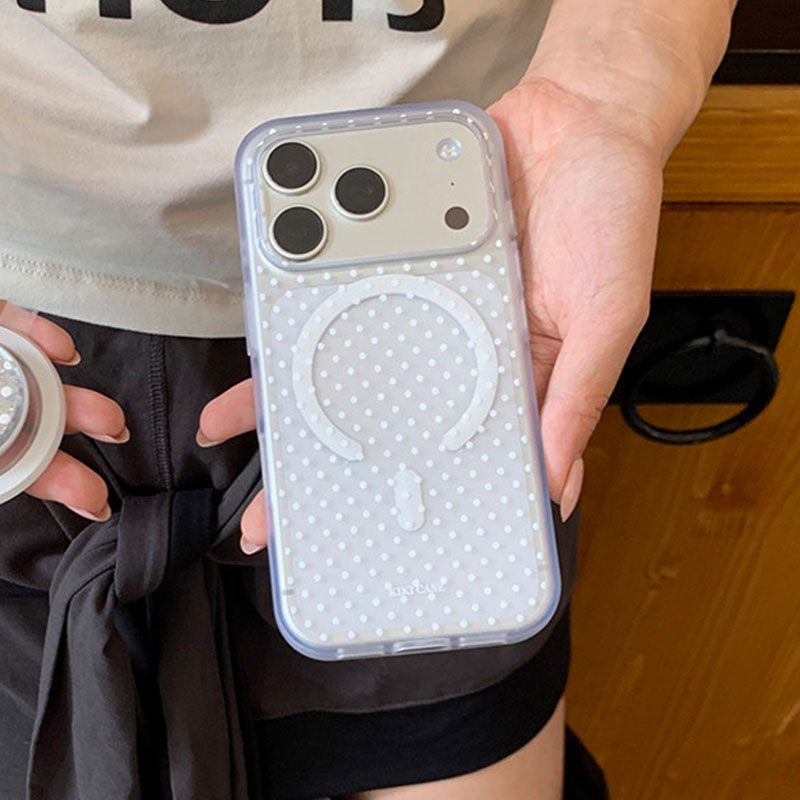 Matte Frosted Case - Минималистичный чехол в горошек с поддержкой
