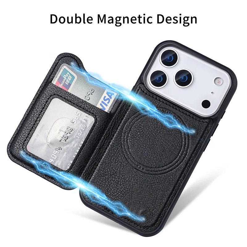 Для Magsafe Магнитный флип-кож – обзор и цена Phone Cases With Card Holder